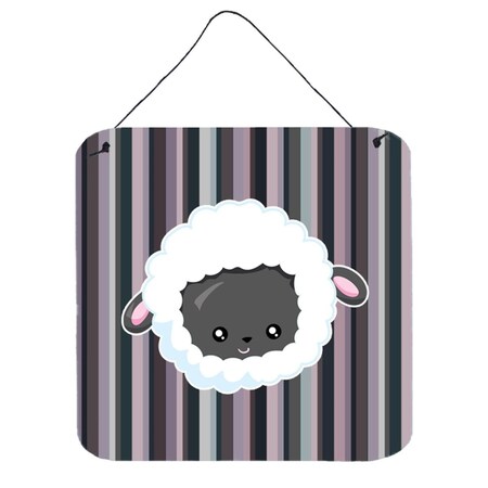 Carolines Treasures Black Sheep Lamb Face Wall or Door Hanging Prints BB6931DS66